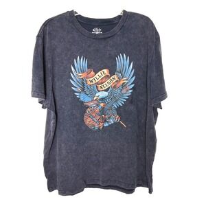Willie Nelson Graphic Band‎ T Shirt Size XL Guitar Eagle Texas Legend Licensed